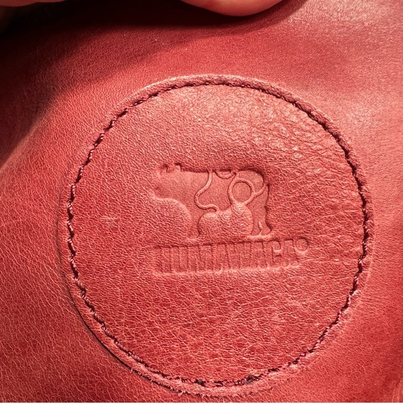 Humawaca handmade deep wine red leather tote bag - Picture 6 of 12